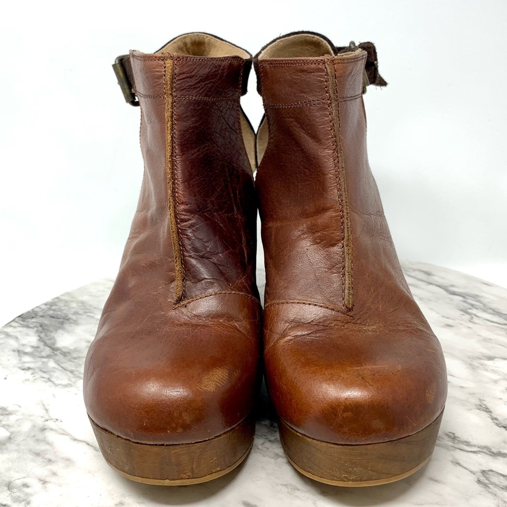 Free People Amber Orchard Wood Platform Clogs 8/38 Boho Retro Indie Sleeze Euro - Picture 4 of 16
